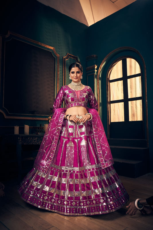 Rainbow Shade Timo Silk Lehenga Set