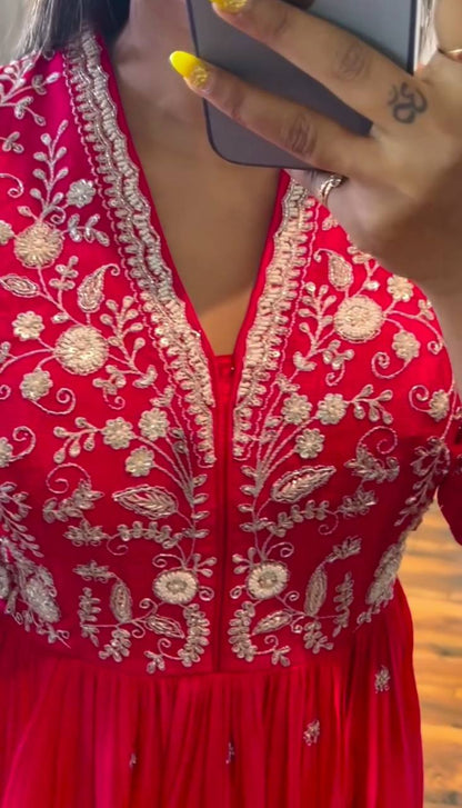 Elegant Pure Chinon Kurti Set