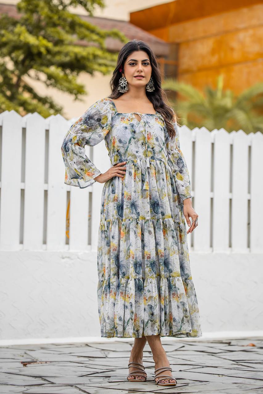 Designer Faux Georgette Gown
