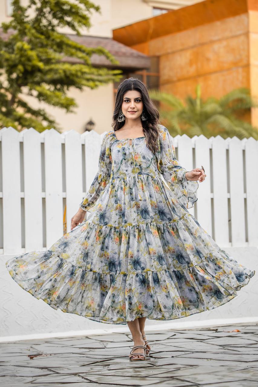 Designer Faux Georgette Gown