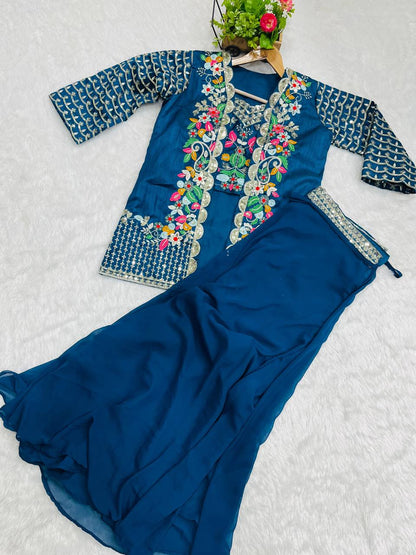 Designer Embroidered Lehenga Set with Shrug