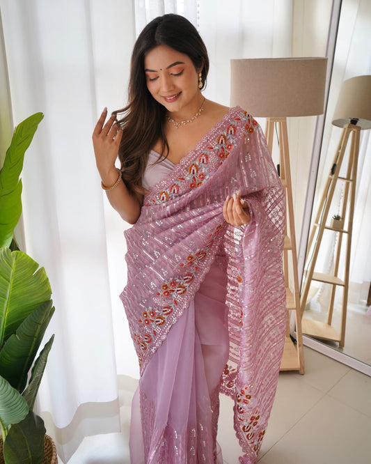 Heavy Organza Silk Designer Saree