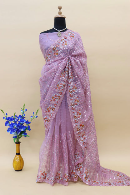 Heavy Organza Silk Designer Saree