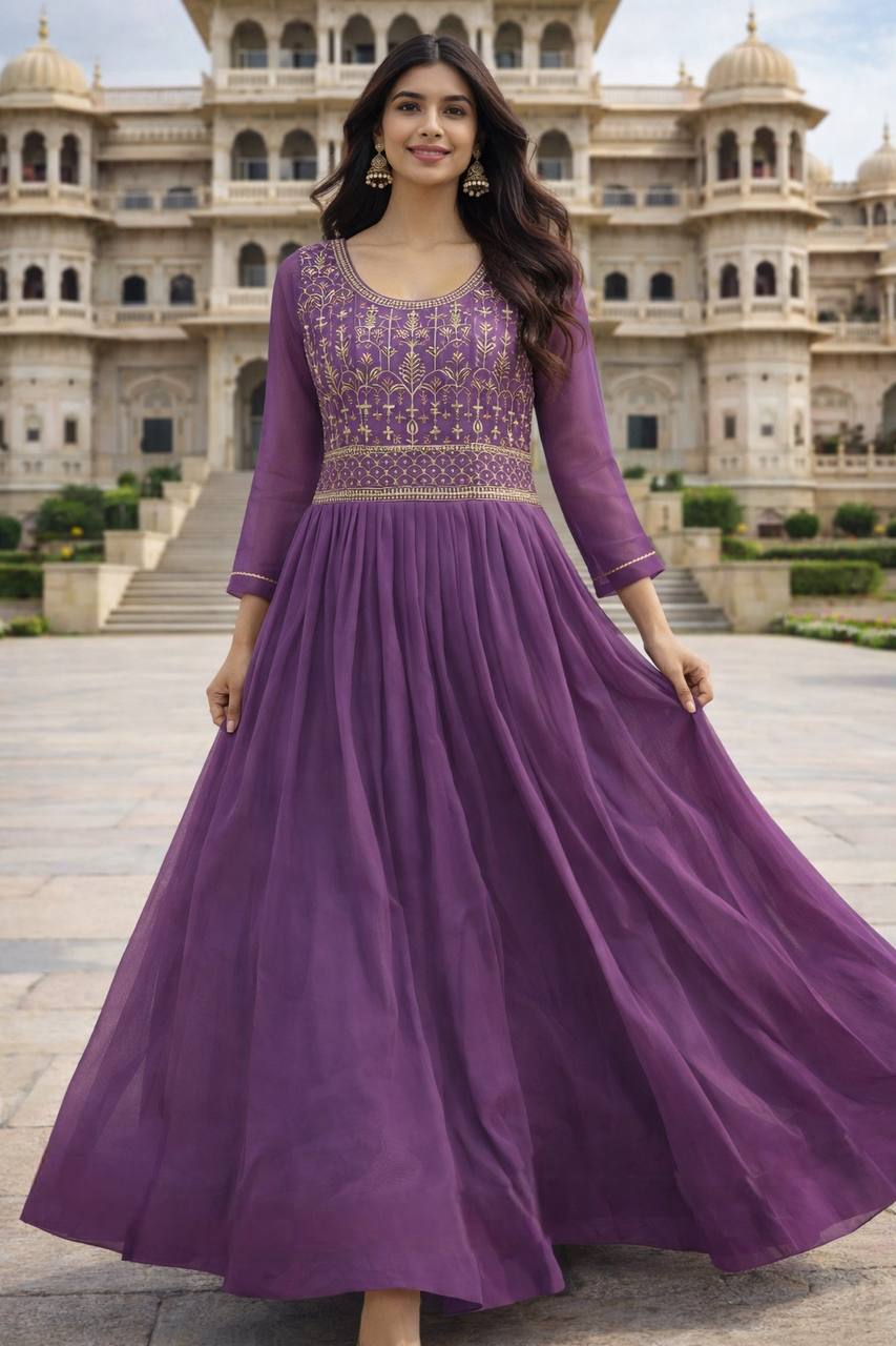 Luxury Designer Embroidered Gown