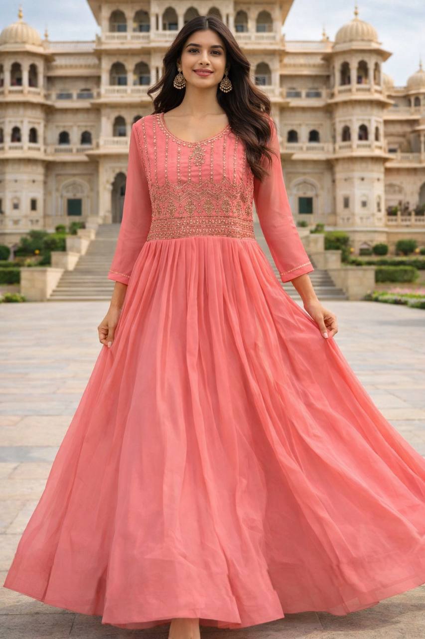 Luxury Designer Embroidered Gown