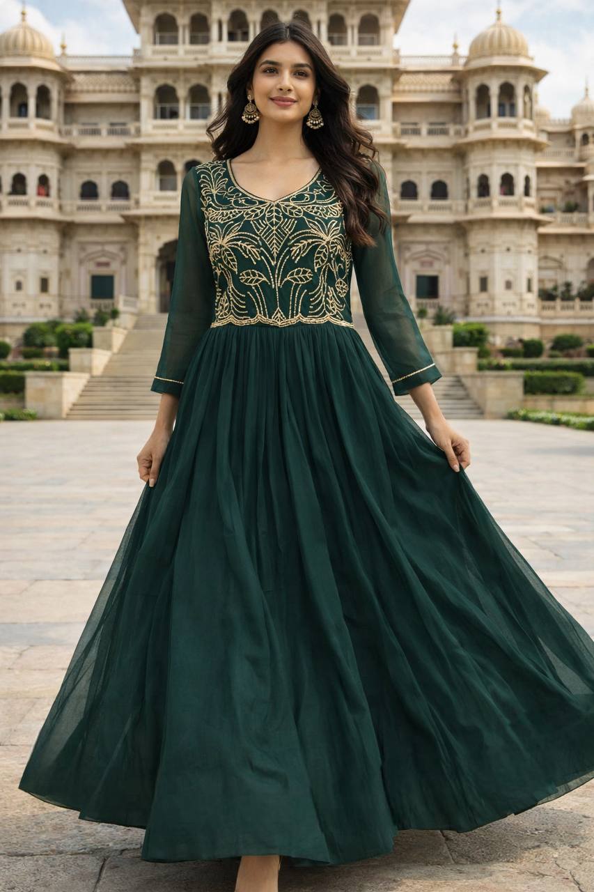 Luxury Designer Embroidered Gown