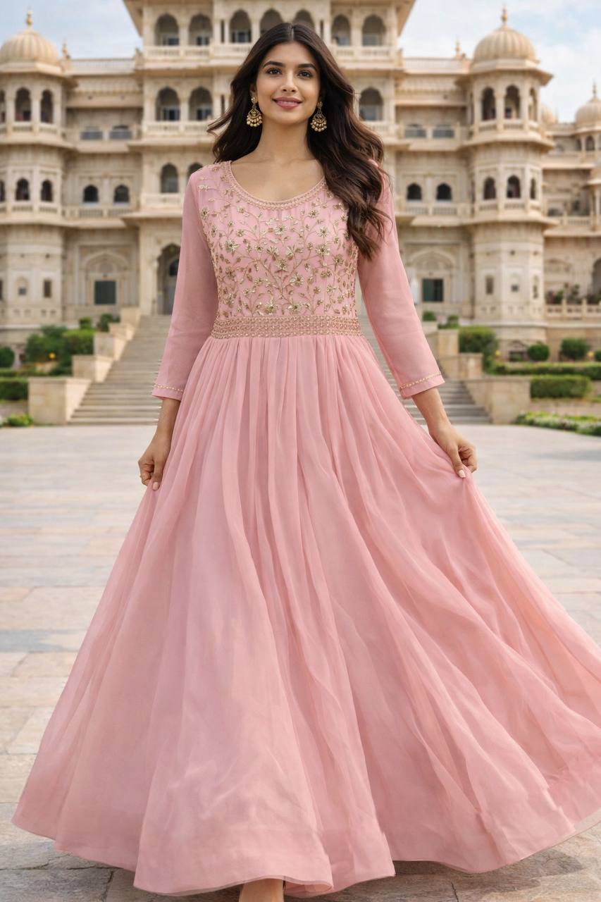 Luxury Designer Embroidered Gown