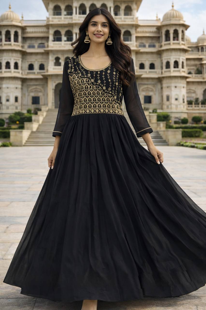Luxury Designer Embroidered Gown