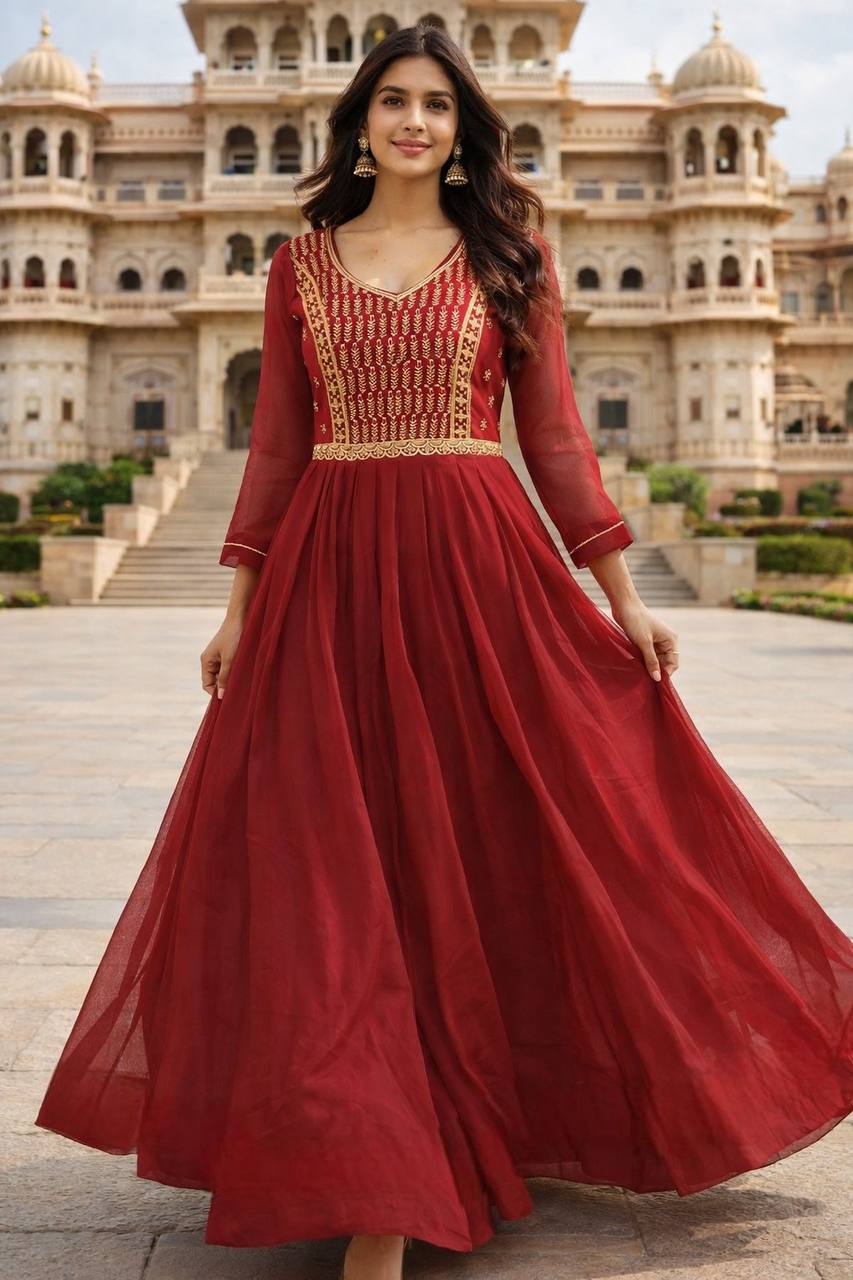 Luxury Designer Embroidered Gown