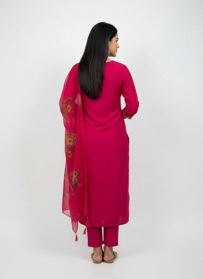 Straight Cut 3 Pcs Suit Set