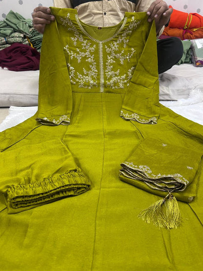 Cording Heavy Full Work Anarkali Suit Set