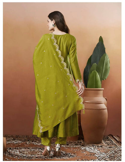 Cording Heavy Full Work Anarkali Suit Set