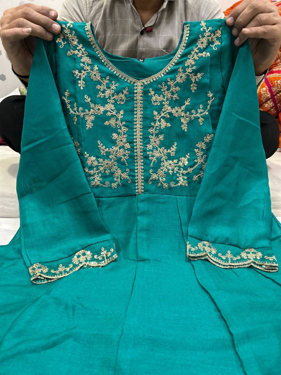Cording Heavy Full Work Anarkali Suit Set