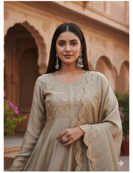 Cording Heavy Full Work Anarkali Suit Set