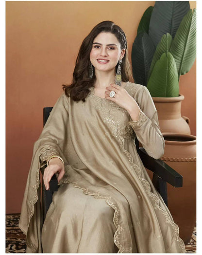 Cording Heavy Full Work Anarkali Suit Set