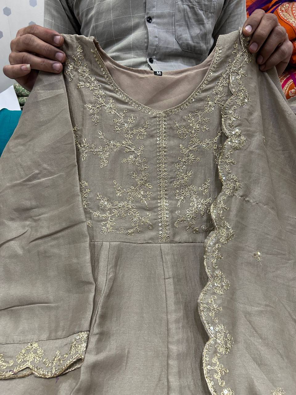Cording Heavy Full Work Anarkali Suit Set