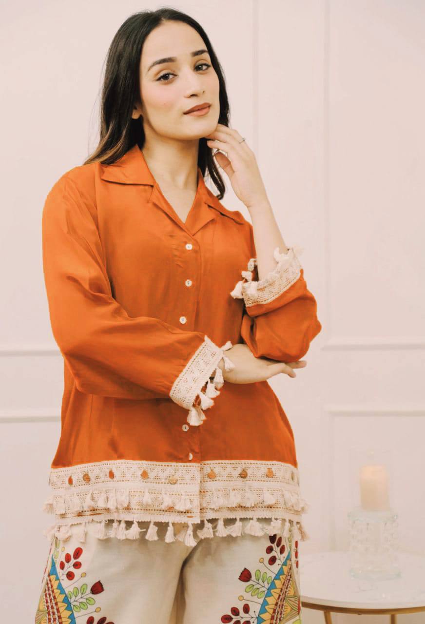 Branded Collection – Stylish Cut Top with Plazo