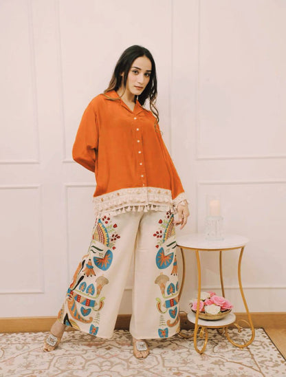 Branded Collection – Stylish Cut Top with Plazo