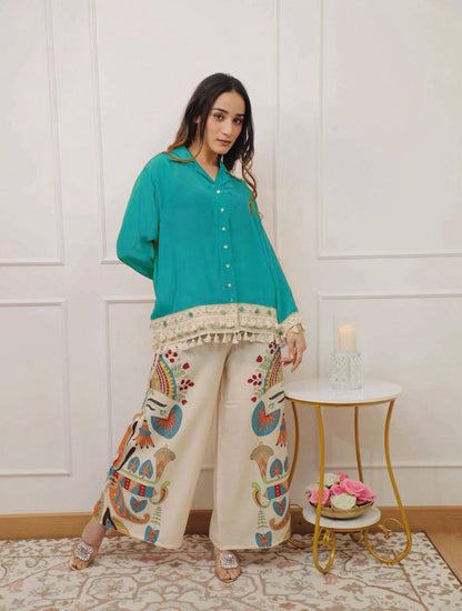 Branded Collection – Stylish Cut Top with Plazo
