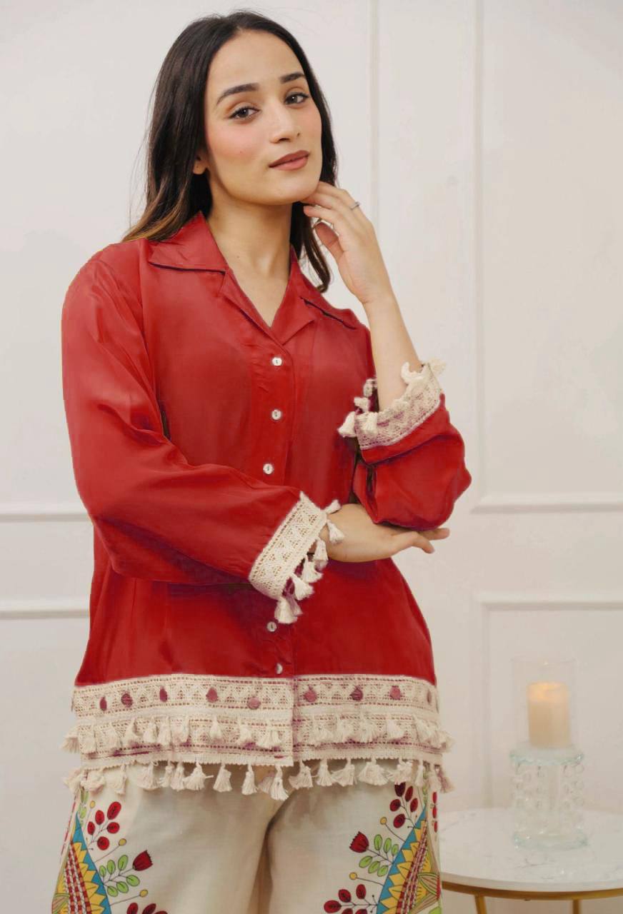 Branded Collection – Stylish Cut Top with Plazo