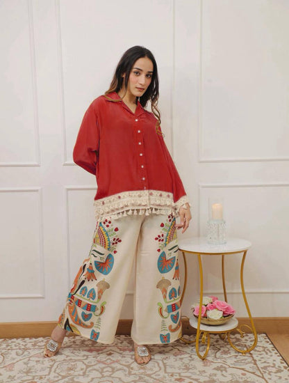 Branded Collection – Stylish Cut Top with Plazo