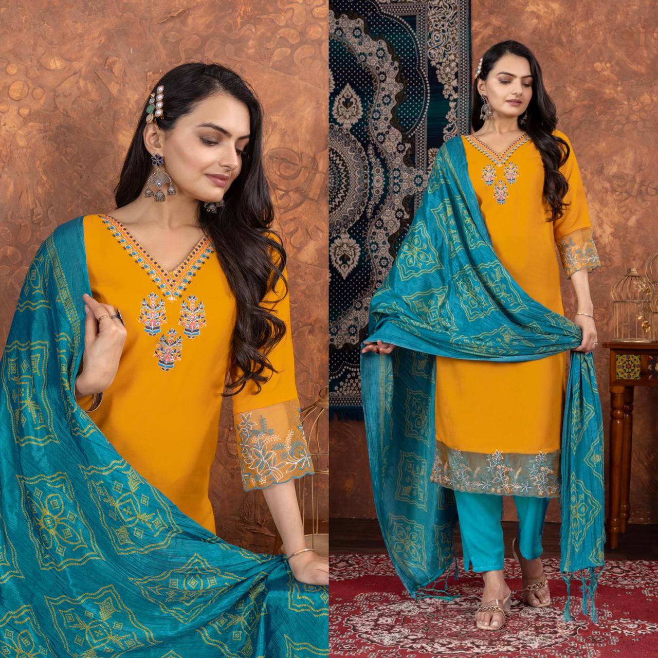 Elegant Rayon Suit Set