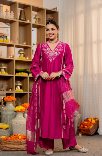 Pure Satori Silk Festive Suit Set