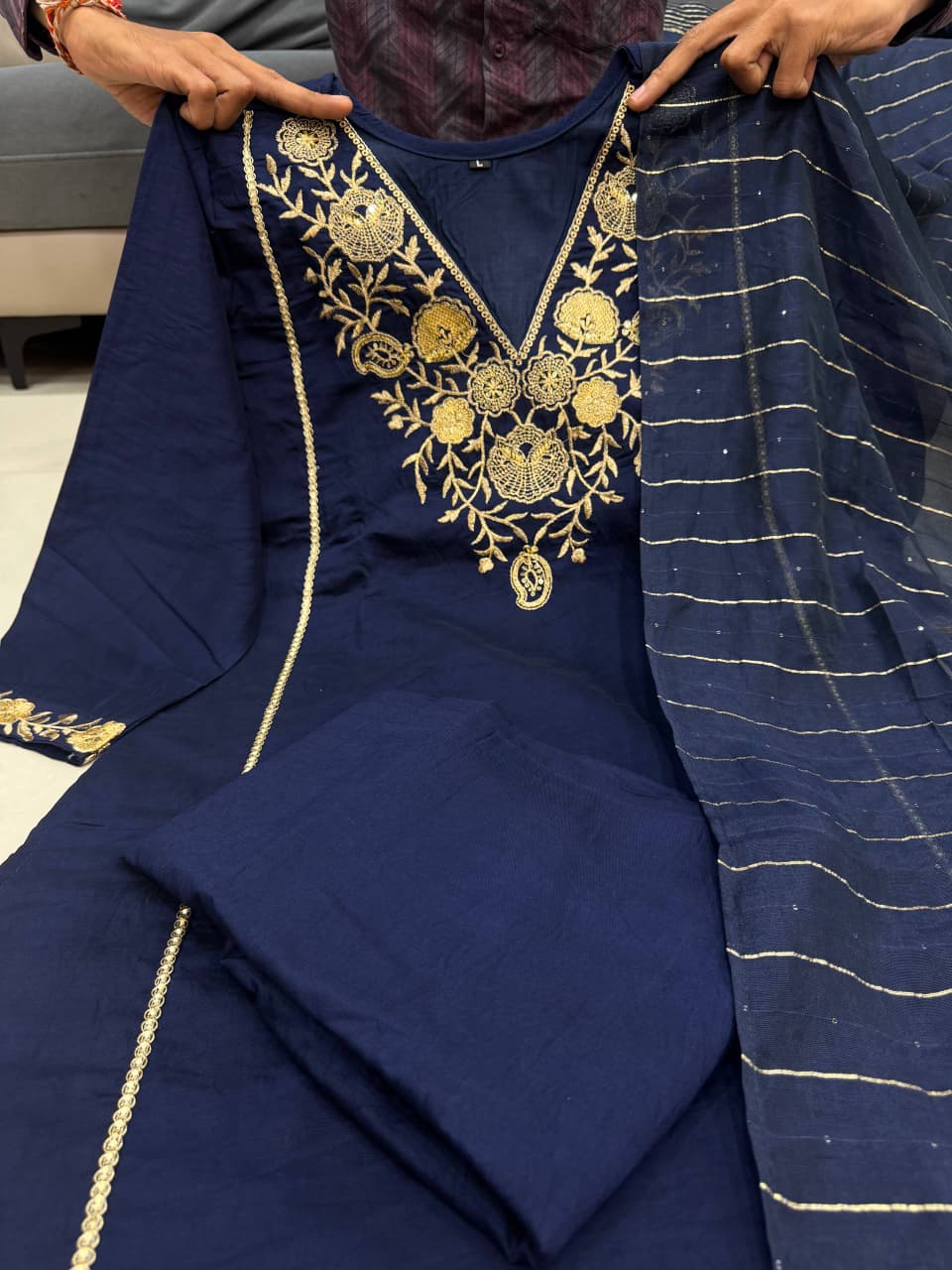 Pure Satori Silk Festive Suit Set