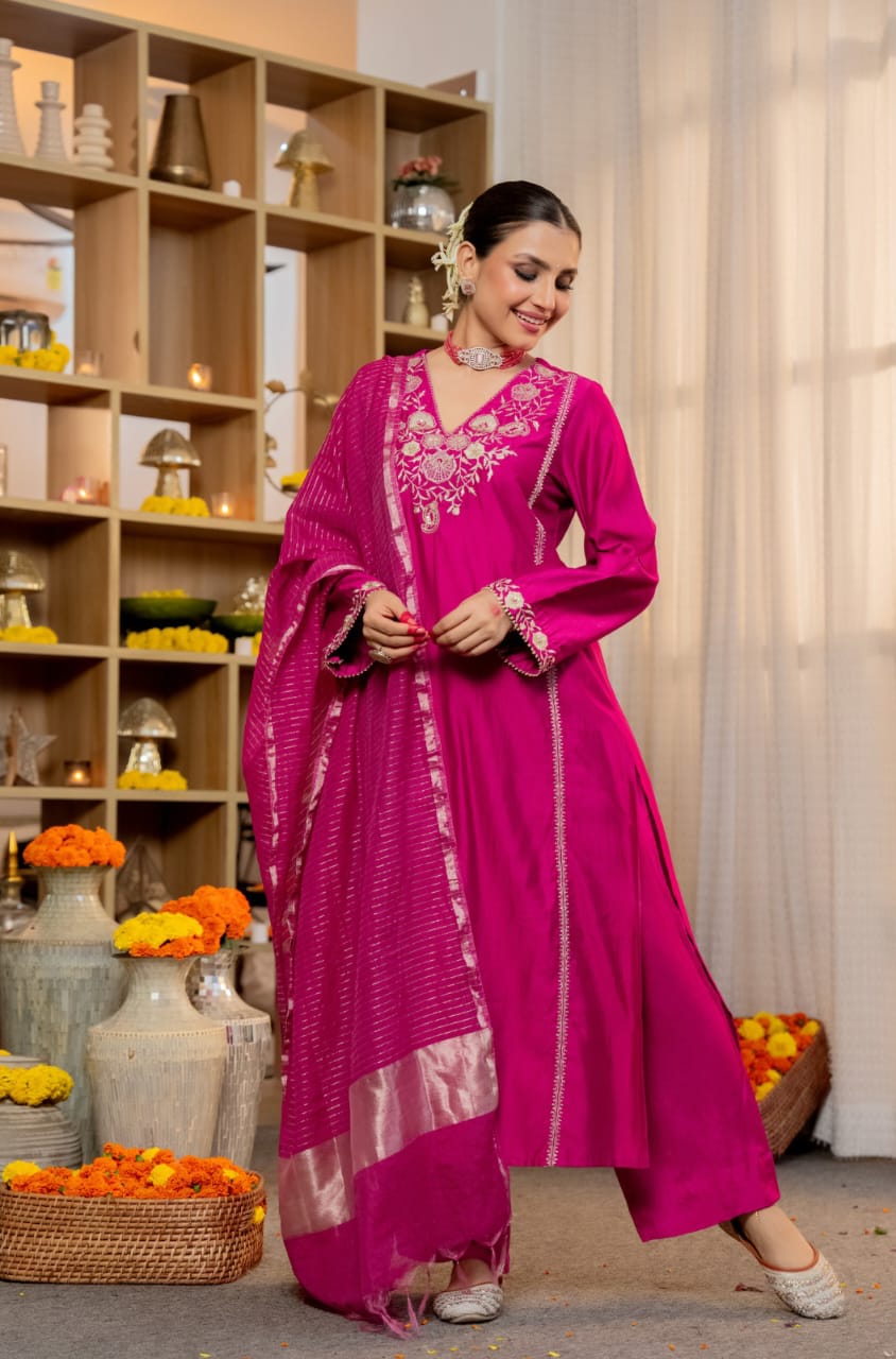 Pure Satori Silk Festive Suit Set
