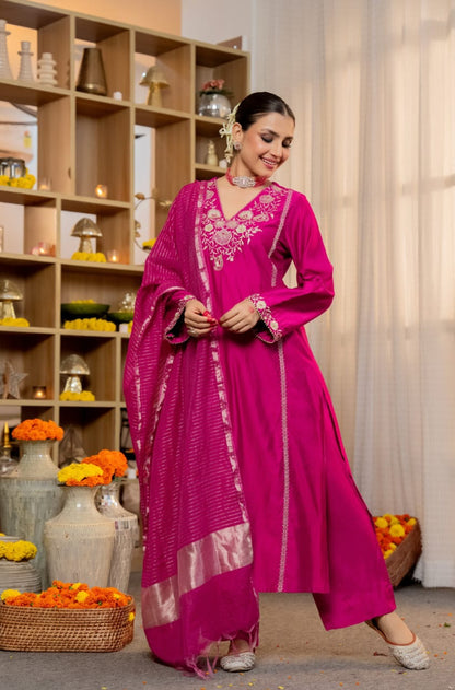 Pure Satori Silk Festive Suit Set