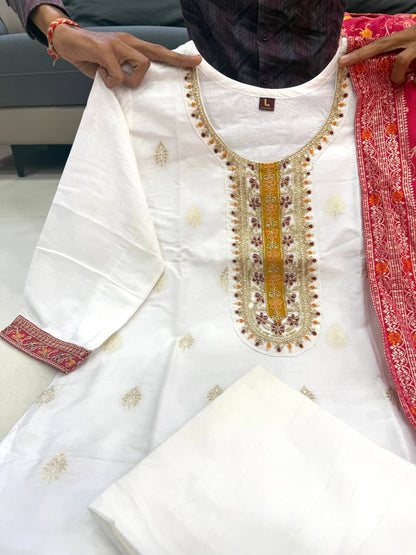 Pure Kanjivaram Silk Festive Suit Set