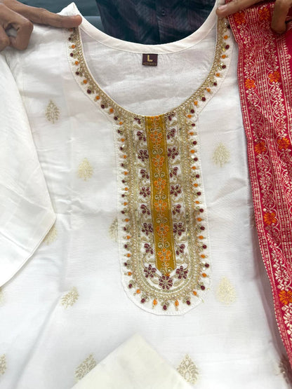Pure Kanjivaram Silk Festive Suit Set