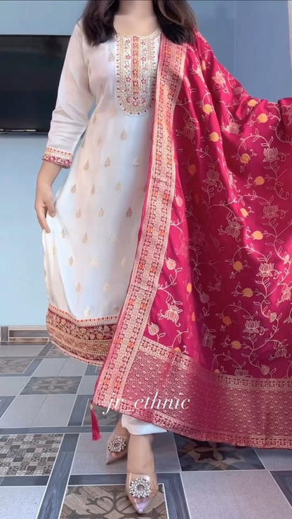 Pure Kanjivaram Silk Festive Suit Set