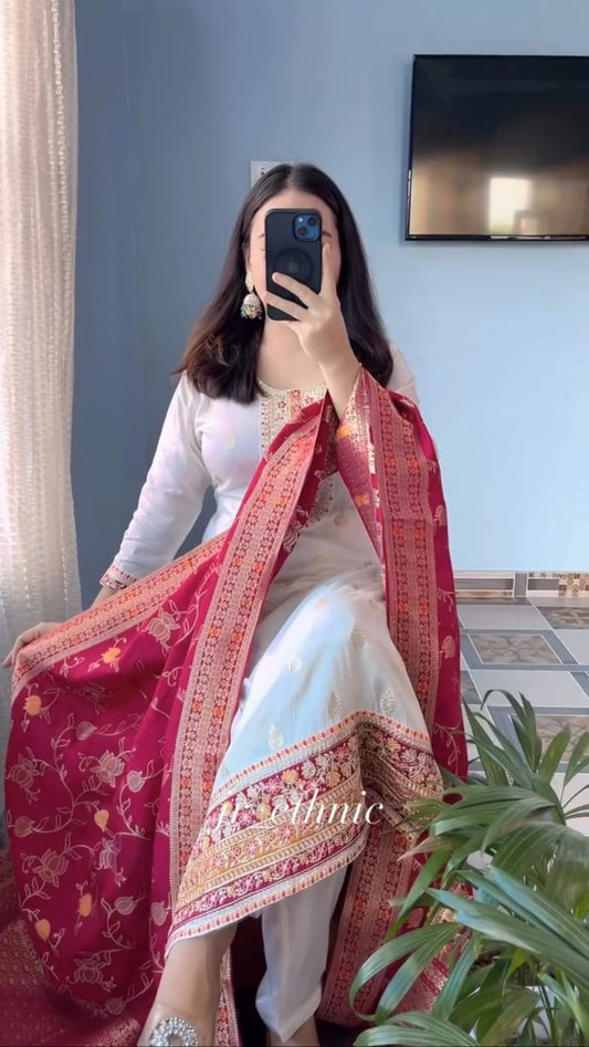 Pure Kanjivaram Silk Festive Suit Set