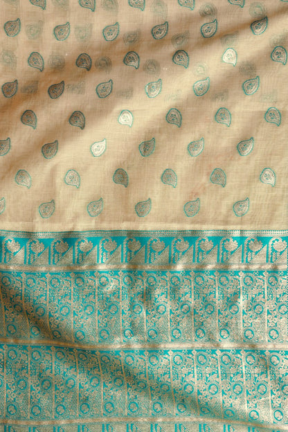 Fancy Modal Saree with Banarasi Zari & Zhallar