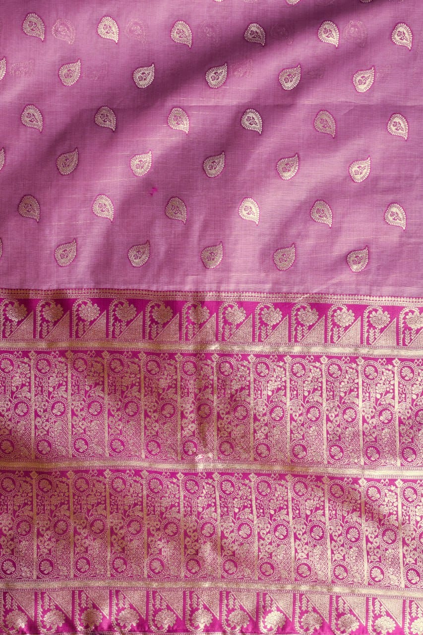 Fancy Modal Saree with Banarasi Zari & Zhallar