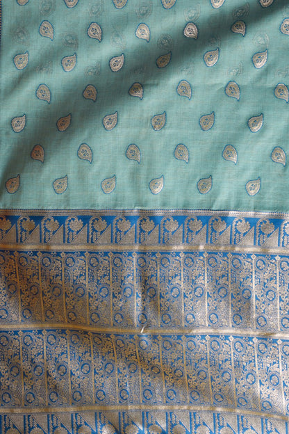 Fancy Modal Saree with Banarasi Zari & Zhallar
