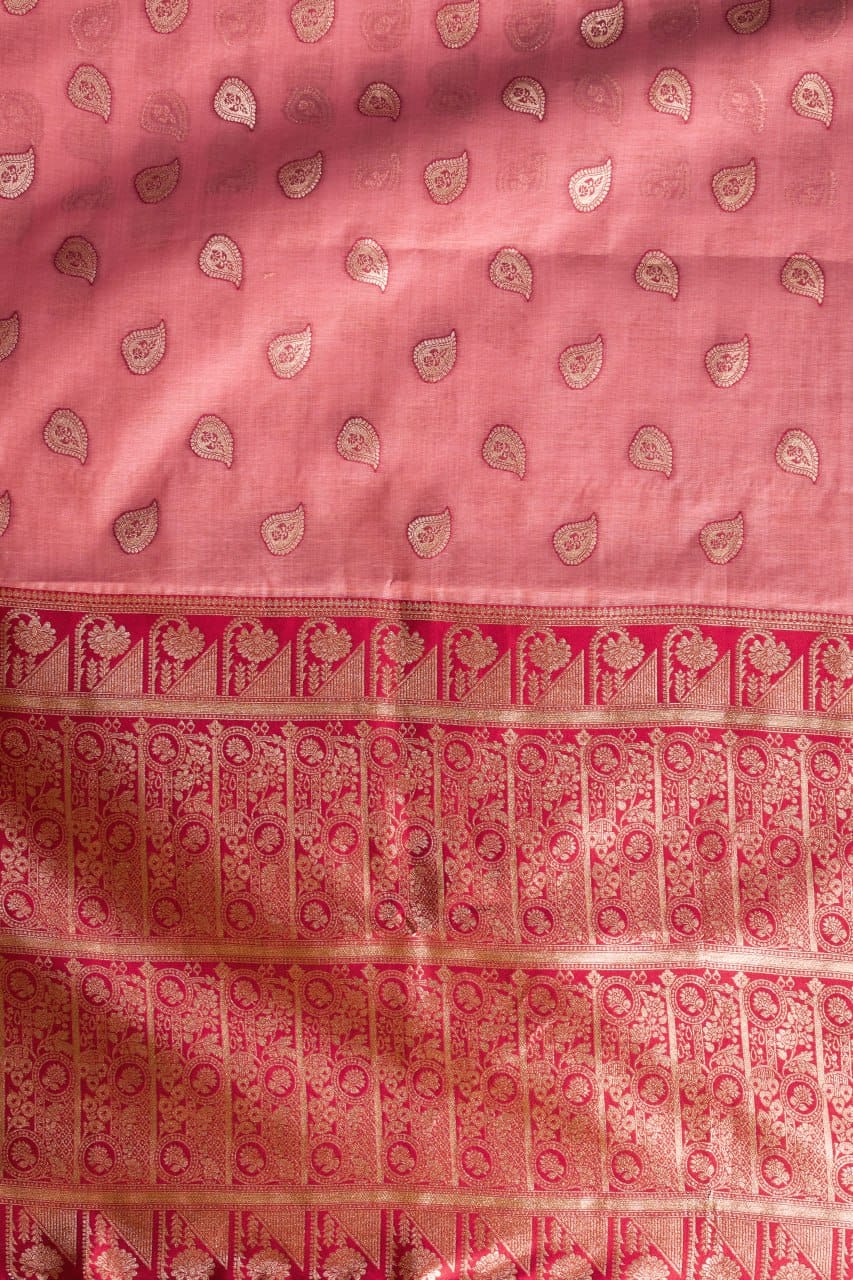 Fancy Modal Saree with Banarasi Zari & Zhallar