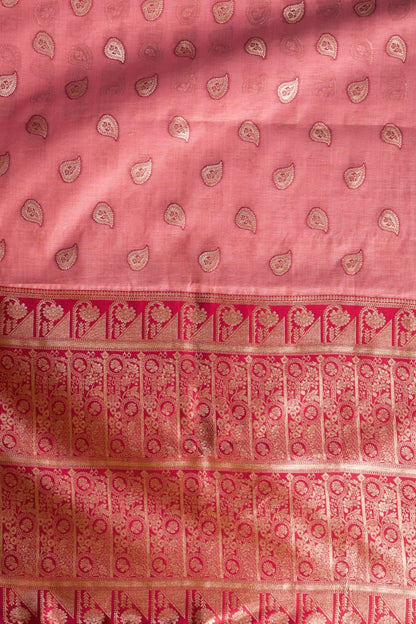 Fancy Modal Saree with Banarasi Zari & Zhallar