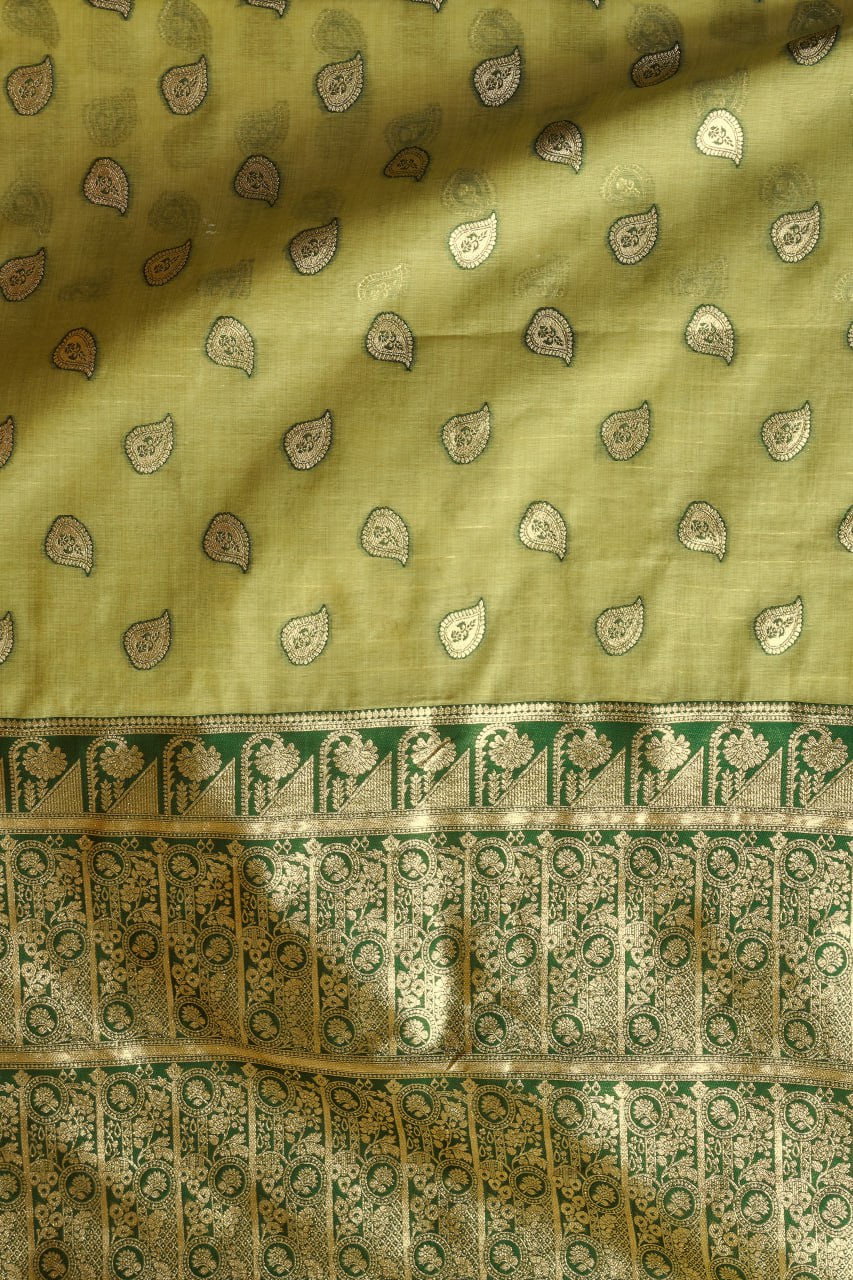 Fancy Modal Saree with Banarasi Zari & Zhallar