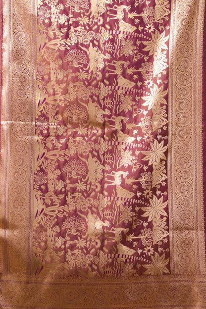 Rich Pallu Silk Saree with Jacquard Weaving & Zhallar