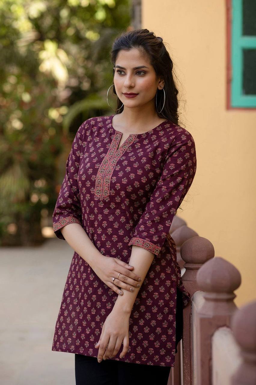 Cotton Printed Tops for Office & Daily Wear