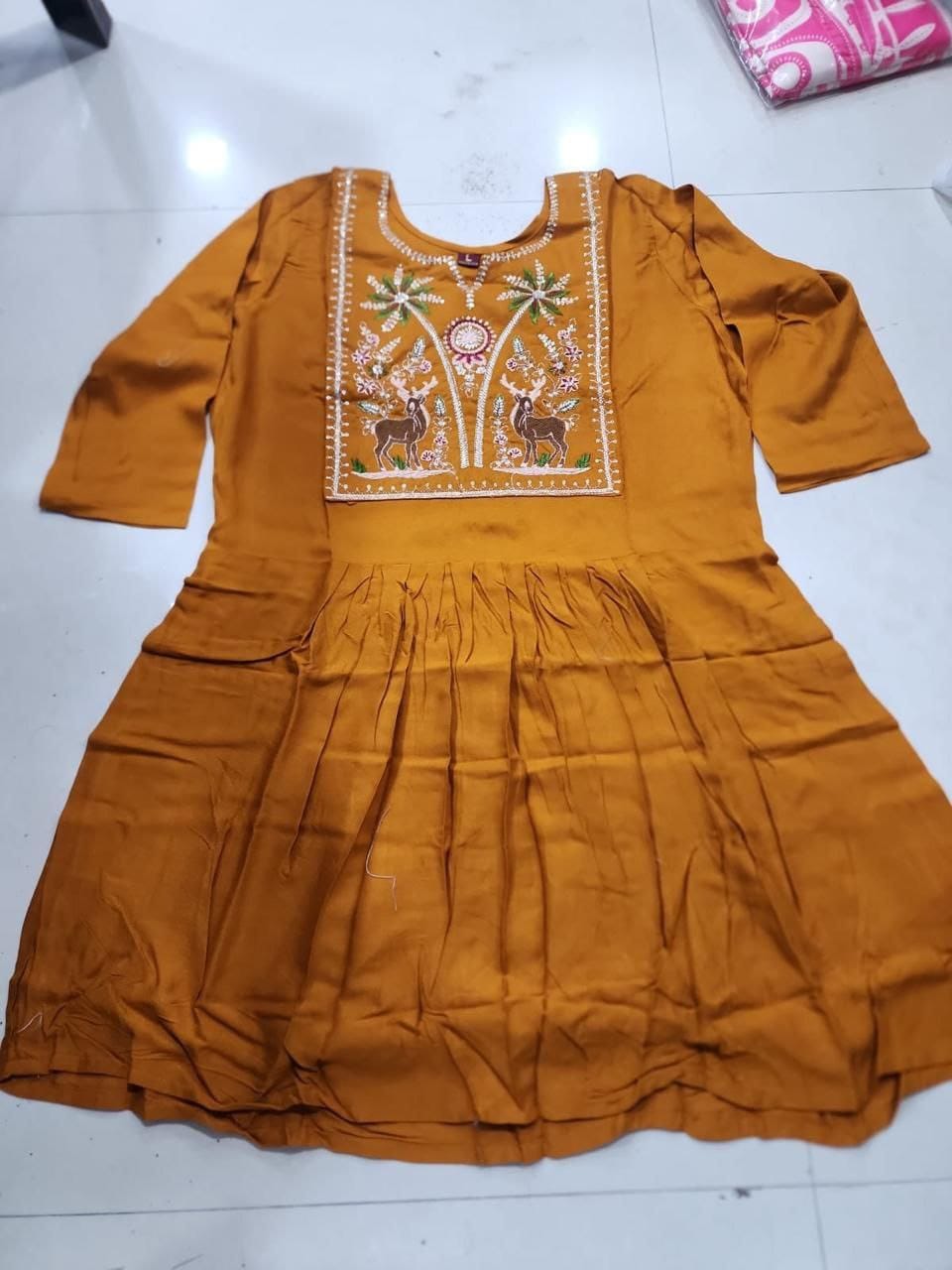 Rayon Embroidered Tops for Office & Daily Wear
