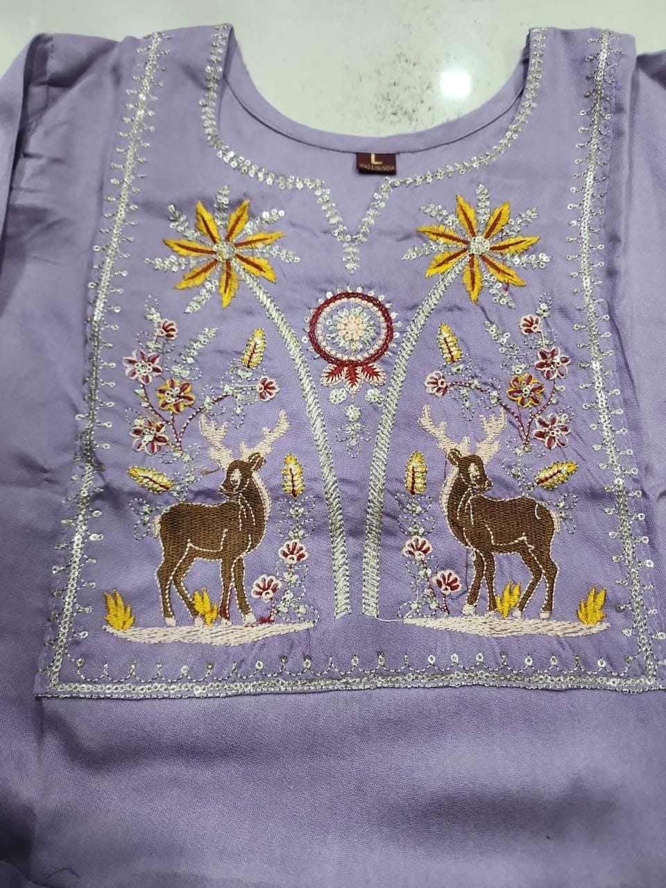 Rayon Embroidered Tops for Office & Daily Wear