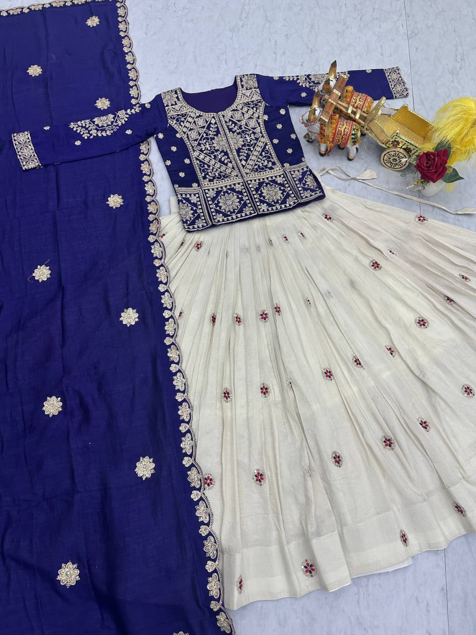 Festival Vichitra Lehenga Choli Set
