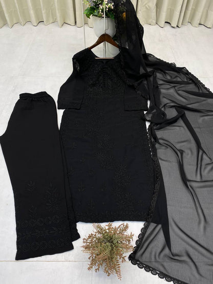 Georgette Embroidered Pant Set