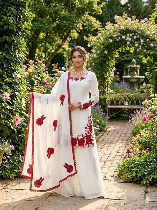 Fendy Silk Sequins Plazzo Set