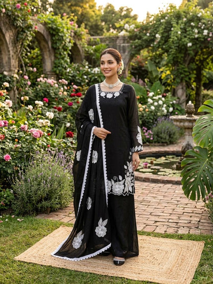 Fendy Silk Sequins Plazzo Set