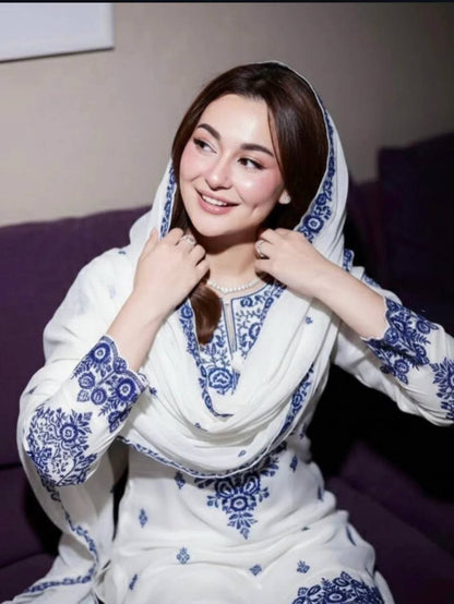 Rayon Embroidered Farshi Set