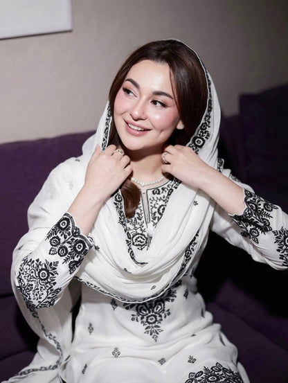 Rayon Embroidered Farshi Set